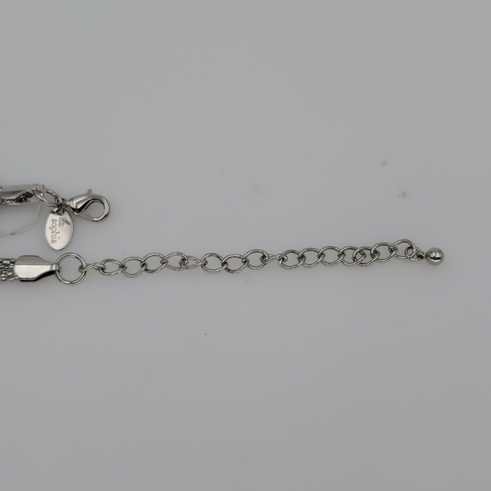Lia Sophia Silver Tone Multi Strand Necklace - Picture 6 of 7